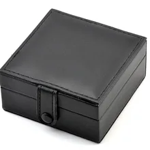 Элегантный Органайзер Подарочная коробка пенопластовая накладка черная кожа высокое качество карманные часы коробка для хранения