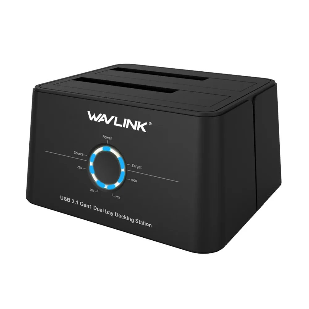 Wavlink USB 3,1 Type C для SATA Dual Bay док-станция 2,5/3,5 SSD HDD SATA 1/2/3 корпус для 2*8 ТБ с офлайн создание резервных клонов
