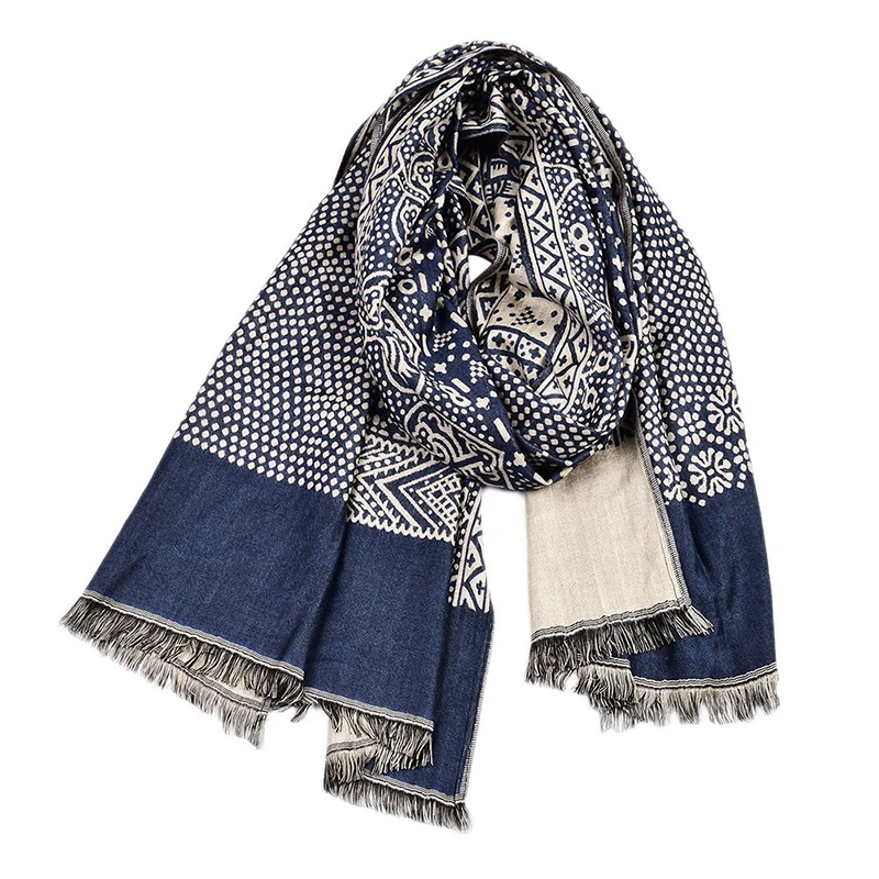 

180CM*90CM Men's Scarves Cotton Modal Geometric striped Long Scarf Soft Skinny Shawl Spring Autumn Winter Woven 33 colors