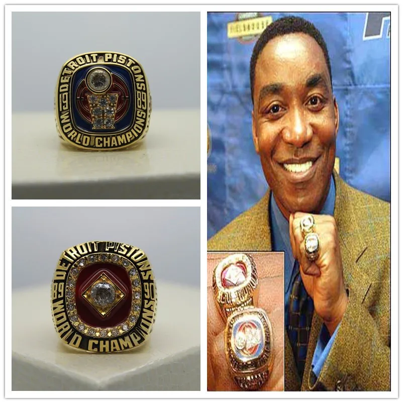 Free Shipping 1990 Detroit Isiah Thomas Basketball Championship Ring
