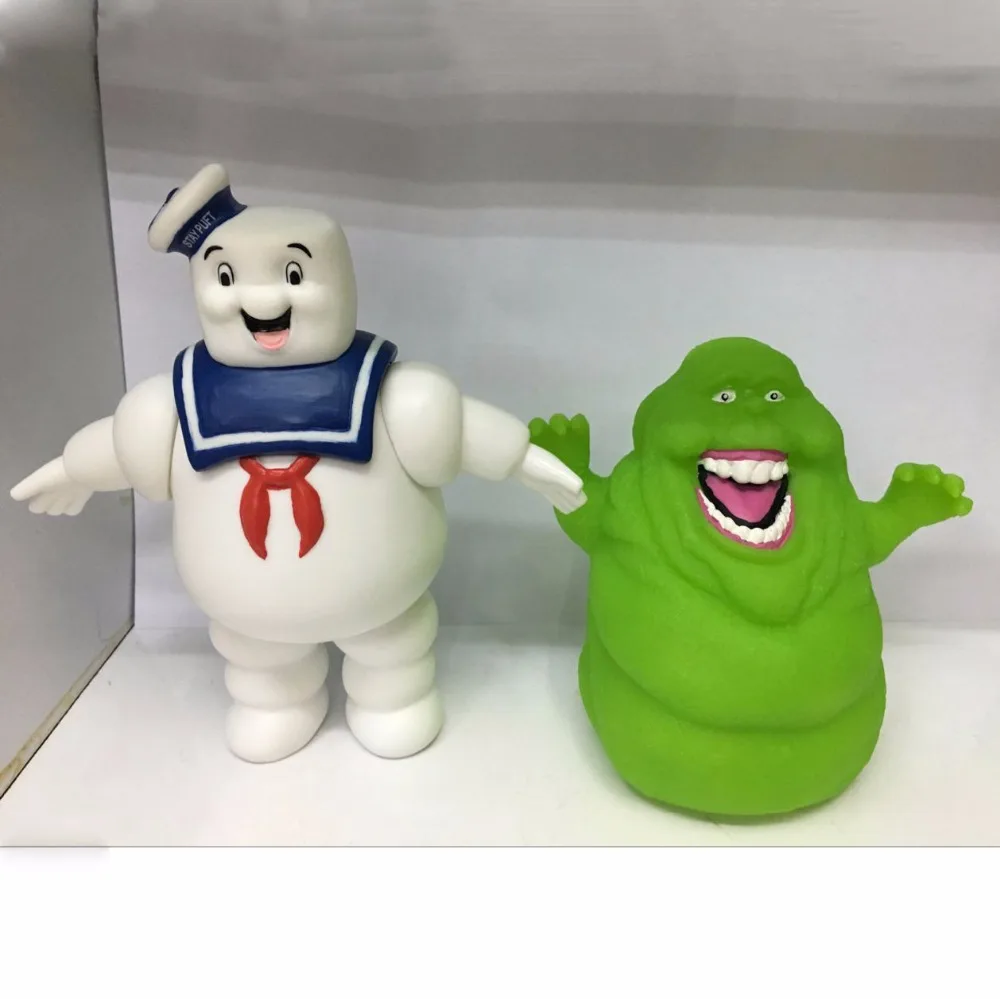 

2pcs/set Vintage Ghostbusters 3 Stay Puft Marshmallow Man Slimer Sailor Action Figure Toy Dolls Home Decoration
