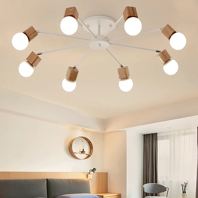 Cut Price Modern Loft Living Room Wood Ceiling Lights Fixture Vintage Spider ceiling Lamp Multiple Adjustable E27 LED Home Decor Lighting Cut Price Modern Loft Living Room Wood Ceiling Lights Fixture Vintage Spider ceiling Lamp Multiple Adjustable E27 LED Home Decor Lighting