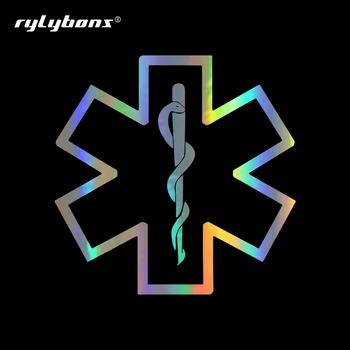 

Rylybons Star Of Life Symbol Stickers and Decals Car Stickers Car Styling Decoration Door Body Window Vinyl Car Sticker for Auto