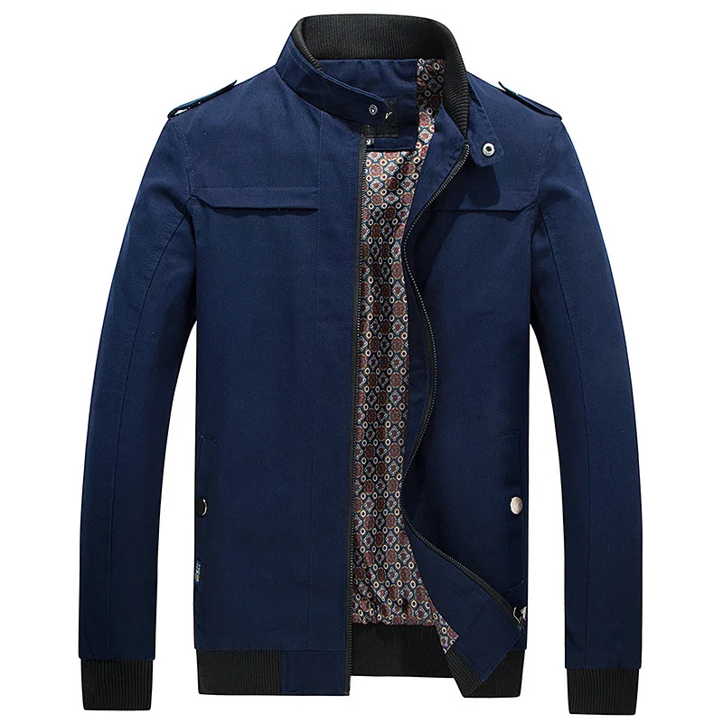 

Spring and autumn thin windbreaker jackets for young and middle-aged men's casual jacket slim cotton men's jacket