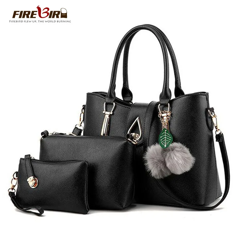 

2017 luxury handbags women bags designer 3 sets Composite Bag female pouch Handbag +Purses FIREBIRD bolsa feminina FN77