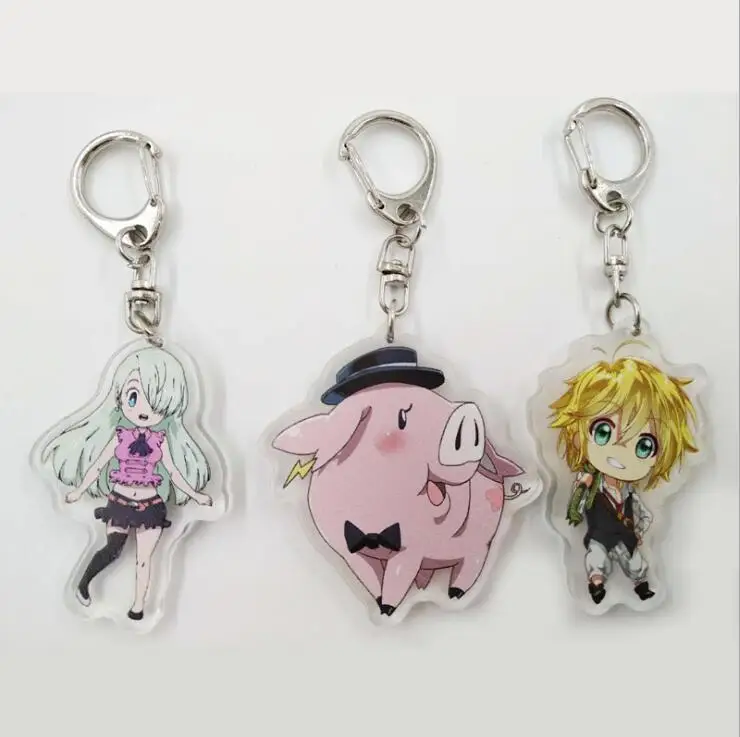 Аниме The Seven deadly sins Meliodas Elizabeth Hawk Ban Gowther Diane Мультяшные Подвески Брелок модель