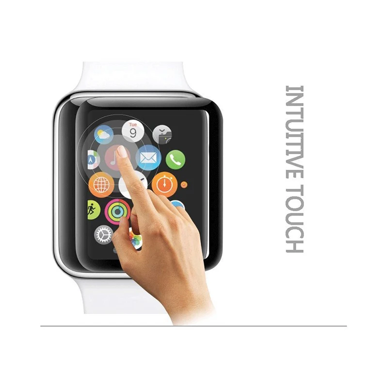 Suntaiho 4D изогнутой поверхностью, уровень твердости 9H закаленное пленка для Apple watch, версии 40/44 мм 38/42 мм Экран протектор для Apple watch Series часы 4/3/2 пленка