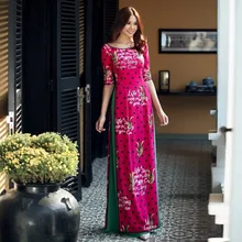 Aodai вьетнамская одежда cheongsam aodai вьетнамское платье вьетнамское традиционное платье cheongsam Современное женское aodai ao-dai