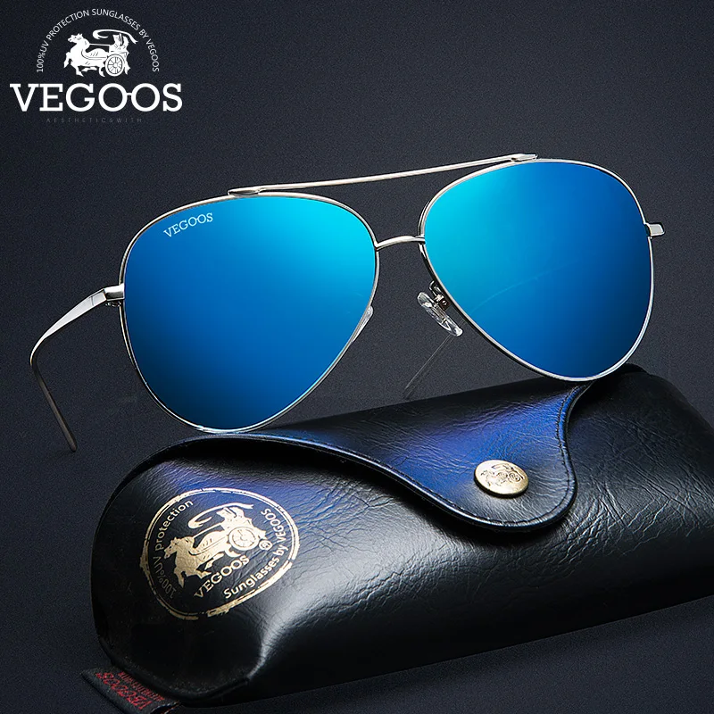 VEGOOS Aviation Sunglasses Men Luxury Brand Polarized UV400 Pilot Style