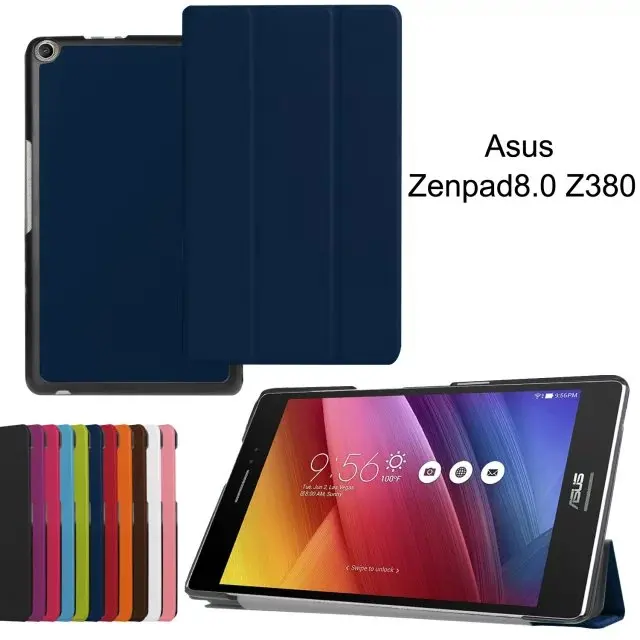 

Ultra Slim Tri-Fold Lightweight Smart-shell Magnetic Smart Case Cover for Asus Zenpad 8.0 Z380 Z380C Z380KL Tablet