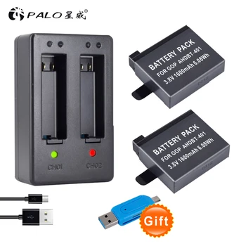 

2Pcs HD Hero 4 Camera Battery for Gopro Hero 4 cameras 1600mah 3.8v digital camera batterias +2 slots charger with led display