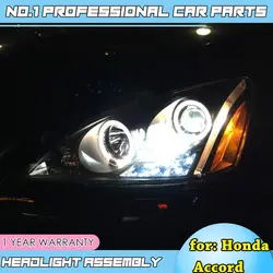 Автомобильная стильная головная лампа-для Honda Accord 2003-2007 светодиодный фонарь DRL HID Xenon Биксеноновые линзы
