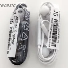 Высокое качество kecesic 20 шт./лот J5 гарнитуры наушники-вкладыши Наушники Hands-free с микрофоном для samsung htc Xiaomi