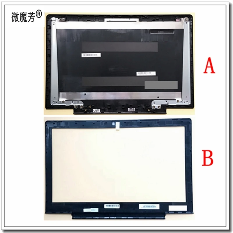 Ideapad 700-15 700-15isk E520-15 노트북 LCD 뒷면 커버 검정색 및 LCD 전면 베젤 커버 용 Lenovo 용 새 LCD 상단 커버 케이스