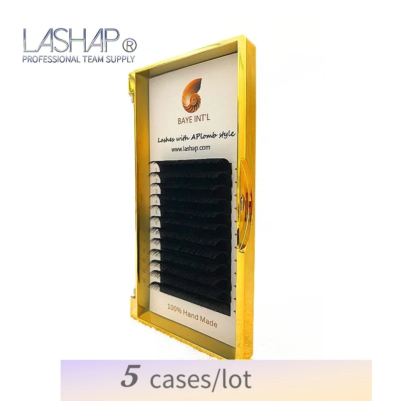 

LASHAP 5cases Faux Mink Eyelash Extension 12line/tray 8 to 15 mm C D DD Curl Nature and Soft Individual Lashes for Makeup Cilios