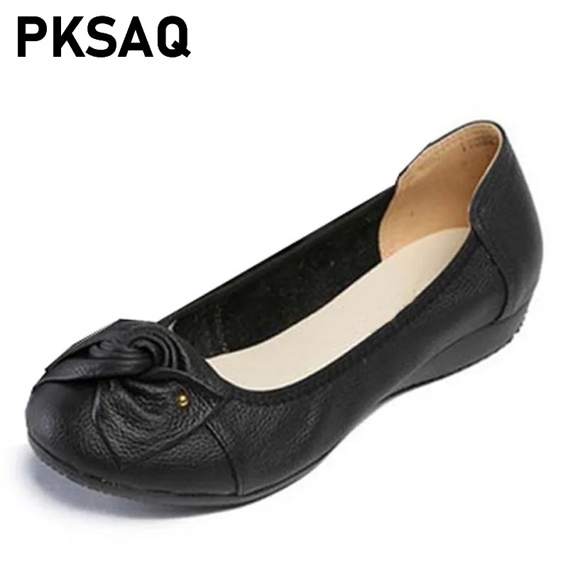 

Big size 35-43 Genuine Leather Women ballet flats,Cowskin Bowtie shoes Woman,Fashion Women ballerina flats,Slip on flat shoes
