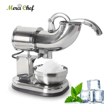 ITOP Electric Ice Crusher Shaver Machine Snow Cone Maker Stainless Steel Smoothie Sundaes Ice Cream Cocktails Maker CE