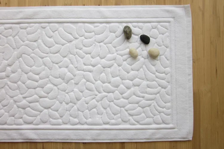 50*80cm 100 Cotton Home Hotel Floor Towel Cobble Bathroom Carpet Non