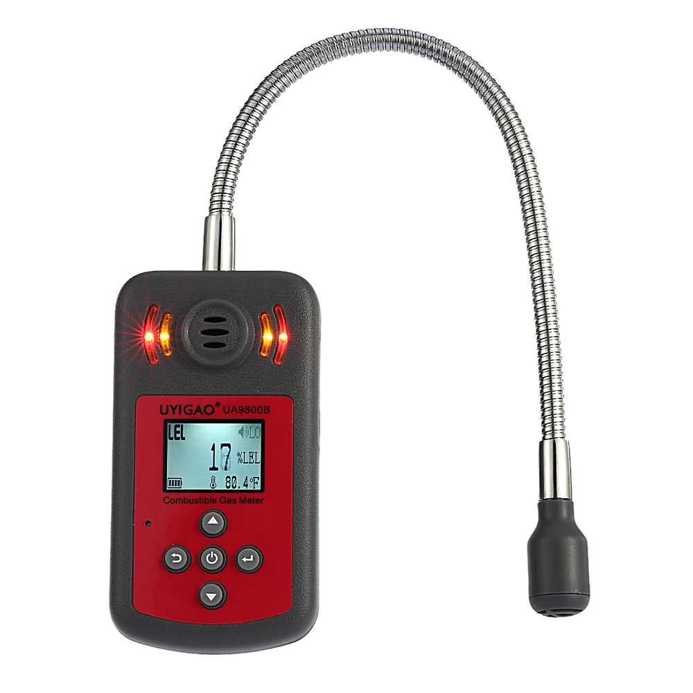 

LCD Digital Combustible Gas Analyzer Automotive Gas Leak Location Determine Tester Gas Detector with Sound Light Alarm