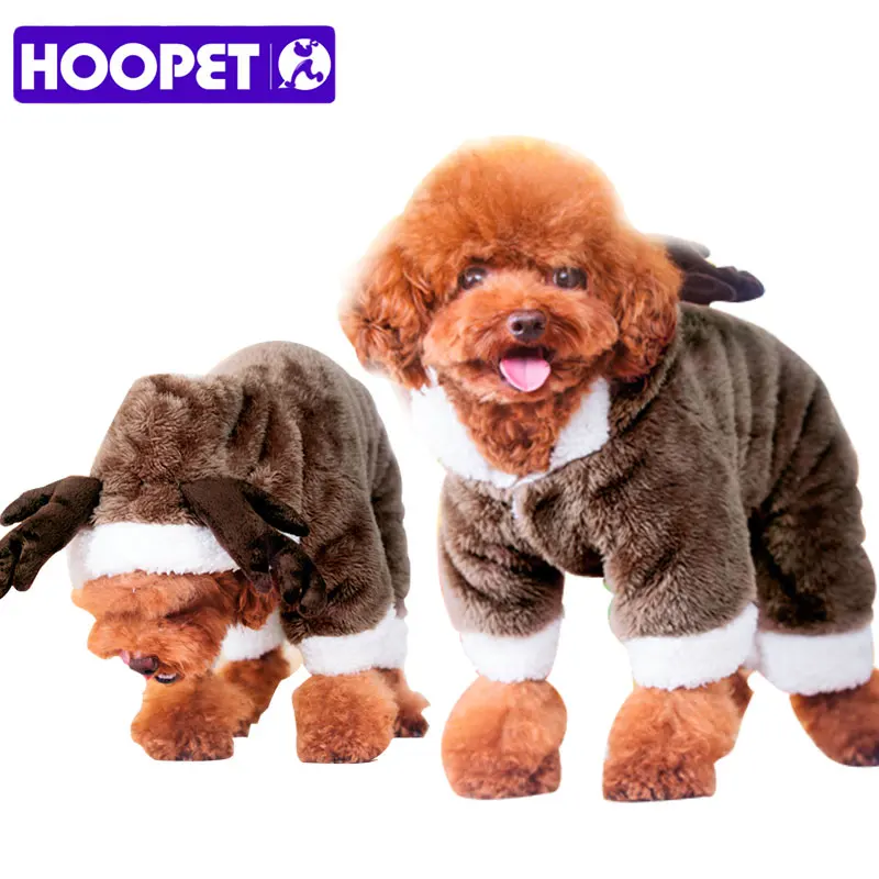 HOOPET Pet Cosplsy костюм Рождество Лось супер мягкая толстовка для маленькой собаки комбинезон зима осень# K