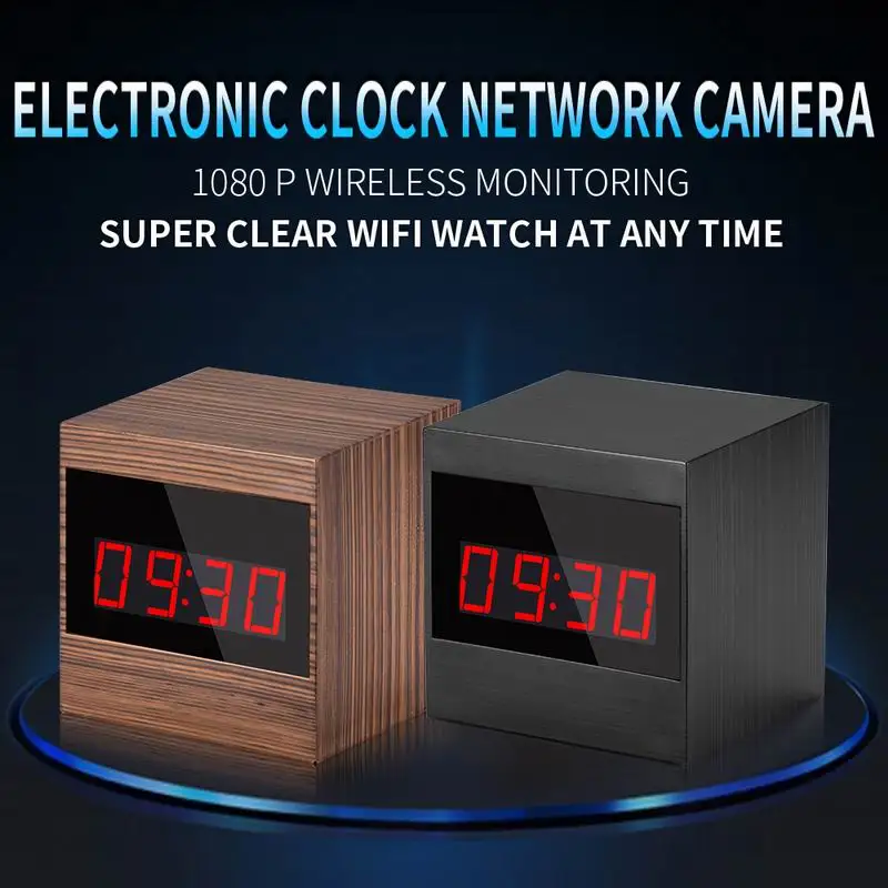 

5MP HD 1080P WIFI Wireless IP Clock Camera 5M Night Vision Detection Camera Home Security Monitor Electronic Clock IP Camera
