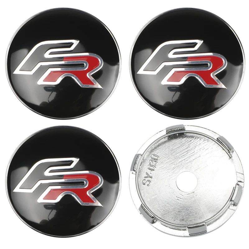 

4Pcs/lot 60mm FR Logo Car Wheel Center Hub Cap Hubcap Emblem Badge Decal for AUDI BMW SEAT Ibiza Leon Toyota Altea Car Styling