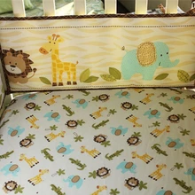 Комплект постельного белья для детской кроватки с вышивкой, 5 шт. детская кроватка, детская кроватка с амортизатором, включает в себя(4 бампера+ чехол для кровати