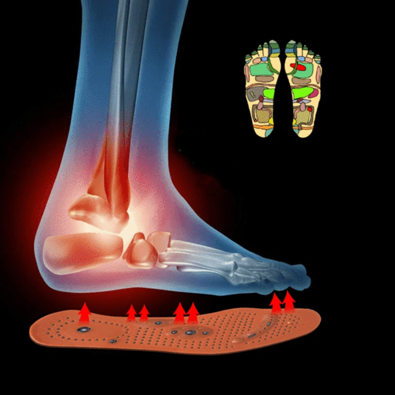 2018 Прямая поставка Лидер продаж 1 Пара Магнитный Акупрессура стельки магнитные стельки Уход за ногами для Для мужчин взрослых магнит