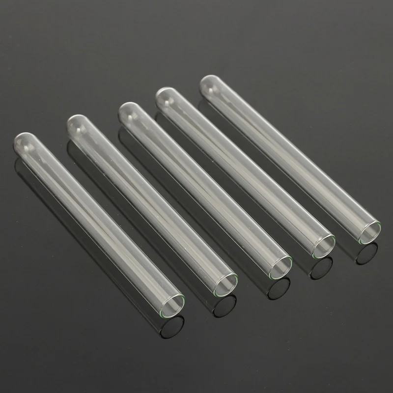 100pcs 12*100mm Clear Plastic Test Tubes Hard plastic test trial tube