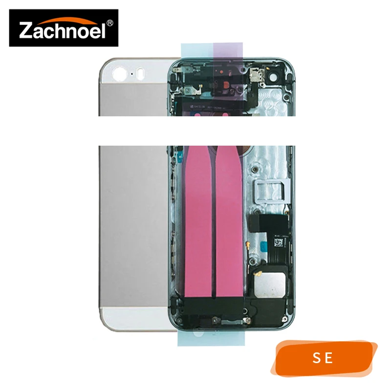 

Full Back Housing for iPhone SE Cover Battery Door Case Middle Frame Chassis Body with Flex Cable Replacement Parts