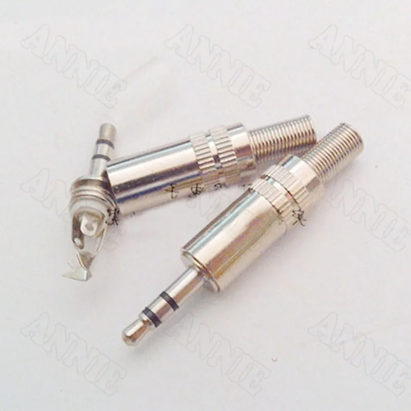 100pcs lot Stereo Headphone Socket Dual Channel Jack 3 5mm Wired Connector Nickel Plated