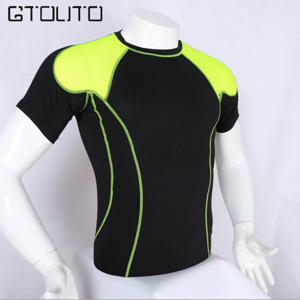 Tight Mens Gym Sports Long Sleeve T Shirt For Sports Quick Dry With