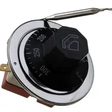 Красная нижняя 50-300 градусов тонкий зонд нормально Закрытая Ручка Термостат настраиваемый регулятор температуры