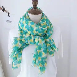 Пальмовое дерево печати для женщин модная одежда из вискозы шарф шали Хиджаб Платки бандана 90x180 см LL190243