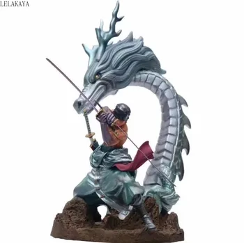 

1PCS Anime One Piece Portrait Of Pirates Sailing Again GK Roronoa Zoro Dragon Fighting Ver. 1/7 PVC action figure Toy Brinquedos