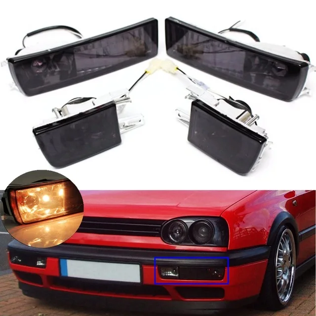 

Front Bumper Smoke Lens Fog Light Turn Signal Light Lamp For V w Golf Mk3 1993-1998 Car Accessories