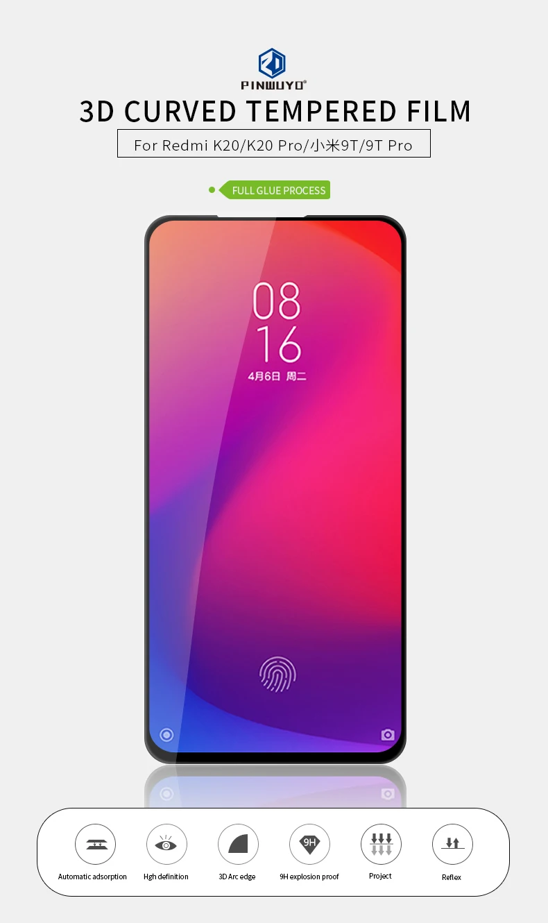 Для Red mi K20/K20 Pro закаленное стекло 3D изогнутое 9 H полное покрытие экрана протектор для Xiaomi mi 9 T/9 T профессиональная защитная пленка