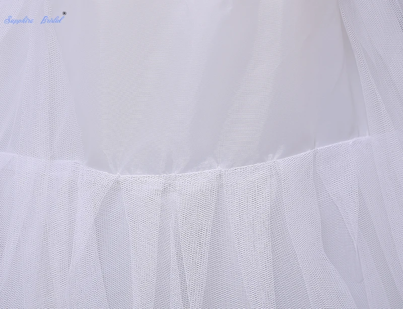 Сапфир Свадебный длинный шлейф Многоуровневое Нижняя юбка для свадебного платья белый эластичный пояс 3 Обручи 3 слоя Пряжа выступления