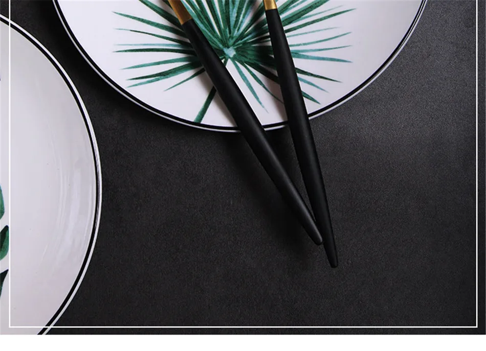 Cactus Pineapple Green Tropical Plant Ceramic Dishes Dinnerware Plate Bowl 8 inch Porcelain Dish Tableware Home Decorative Gift (8)