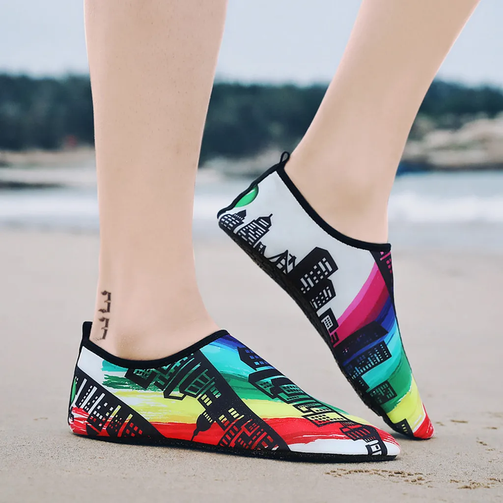 Men&Women Aqua Shoes Outdoor Beach Water Summer Couple's Quick Dry Aqua Socks Barefoot Beach Swim Surf Yoga Exercise Shoe#g4