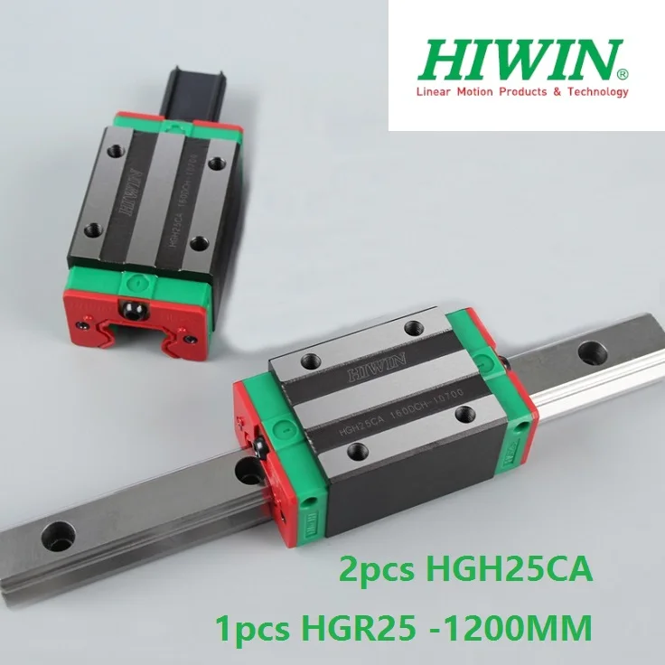 

1pcs 100% original Hiwin linear guide linear rail HGR25 -L 1200mm + 2pcs HGH25CA linear narrow block for cnc router