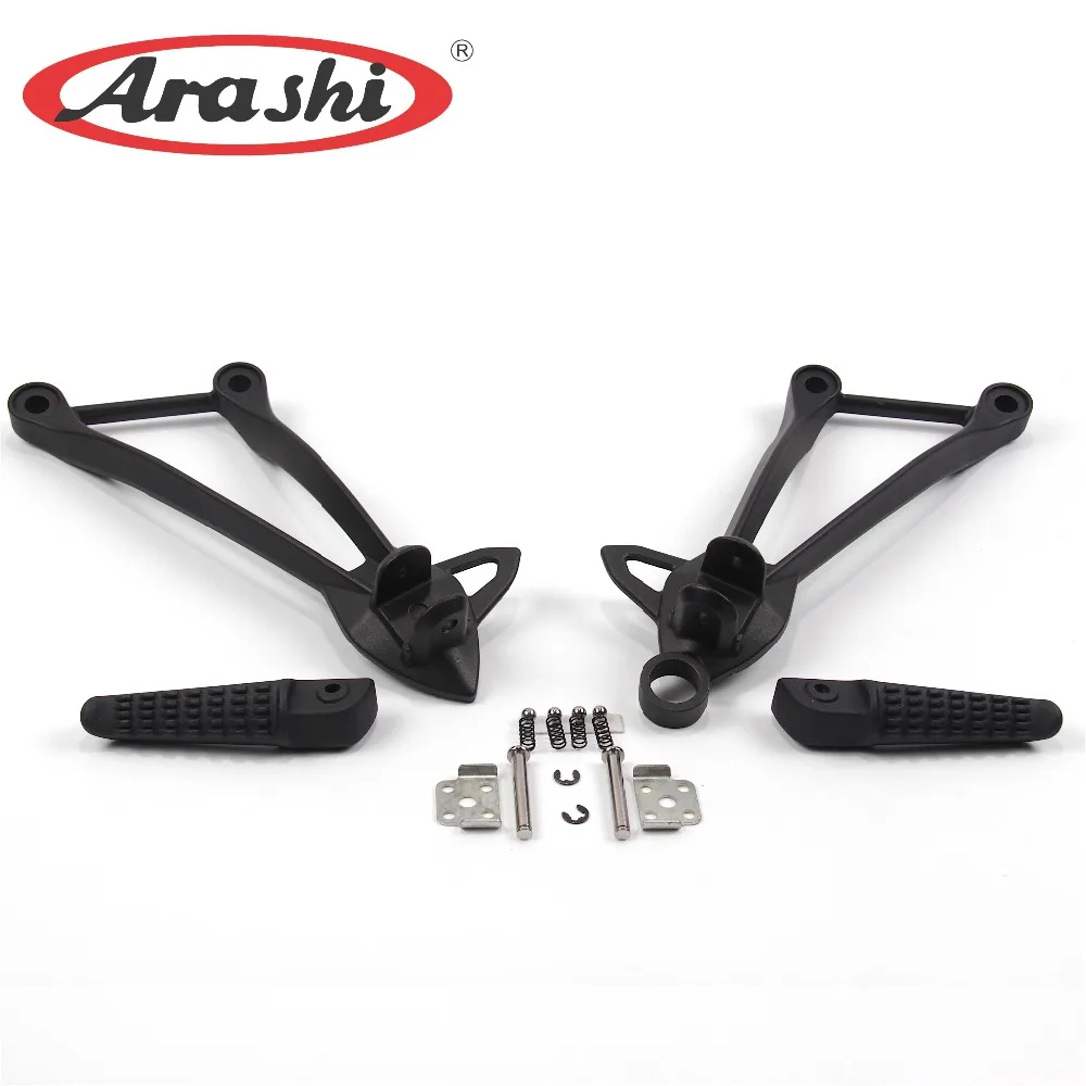 

ARASHI Motorcycle Rear Foot Pegs Footrest Pedals For For KAWASAKI NINJA ZX-10R 2008 2009 2010 ZX10R Passenger Bracket Aluminum