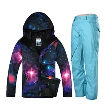 GSOU SNOW горнолыжный костюм мужской,Мужской зимний ветрозащитный горнолыжный и сноубордический костюм,Теплый, водонепроницаемый, ветрозащитный зимний горнолыжный костюм,лыжные штаны