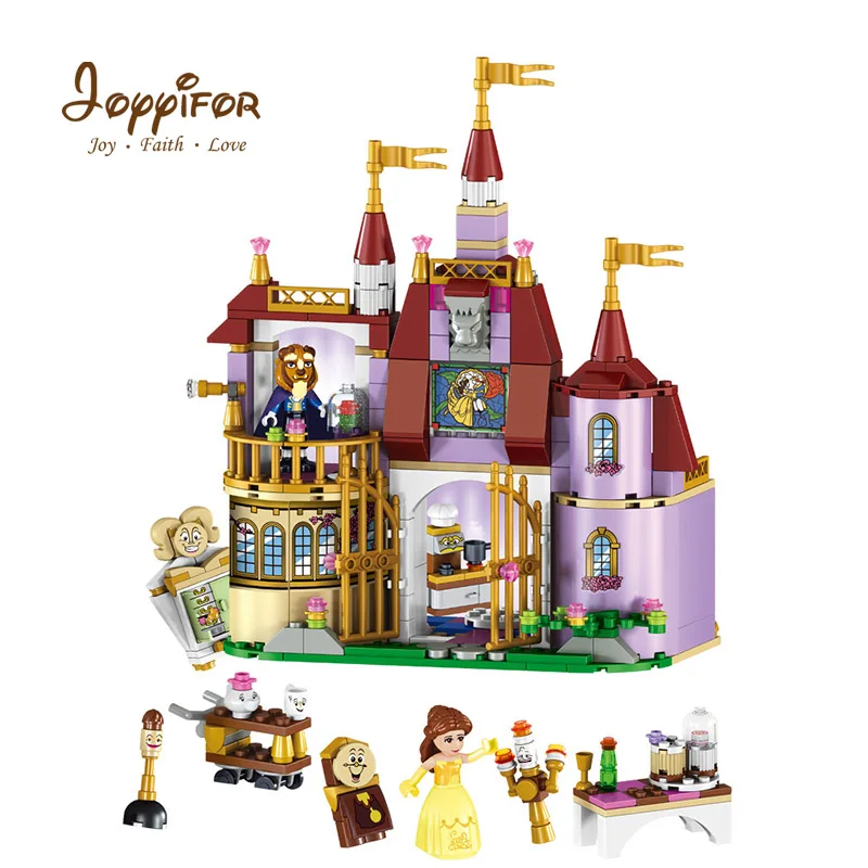 Joyyifor Beauty And The Beast Princess Belle's Enchanted Castle Building Blocks Set Girl Friends Toys Compatible With | Игрушки и