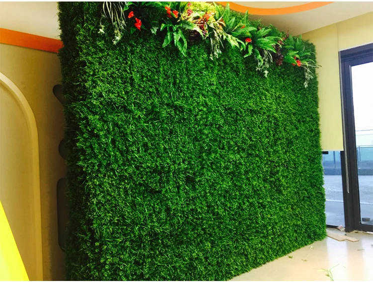 Erxiaobao 40*60 см Высокое качество полиэстер искусственные растения лист поддельные имитация травы газон комнатное ограждение цветок украшение стены