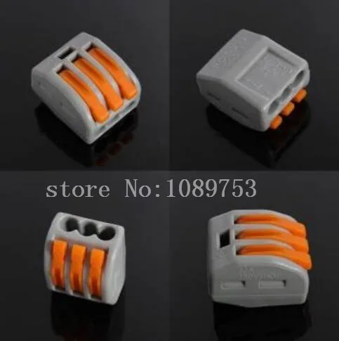 

(10 PCS) 32A Spring Lever Push Cable Connector Terminal Block from 3 Way