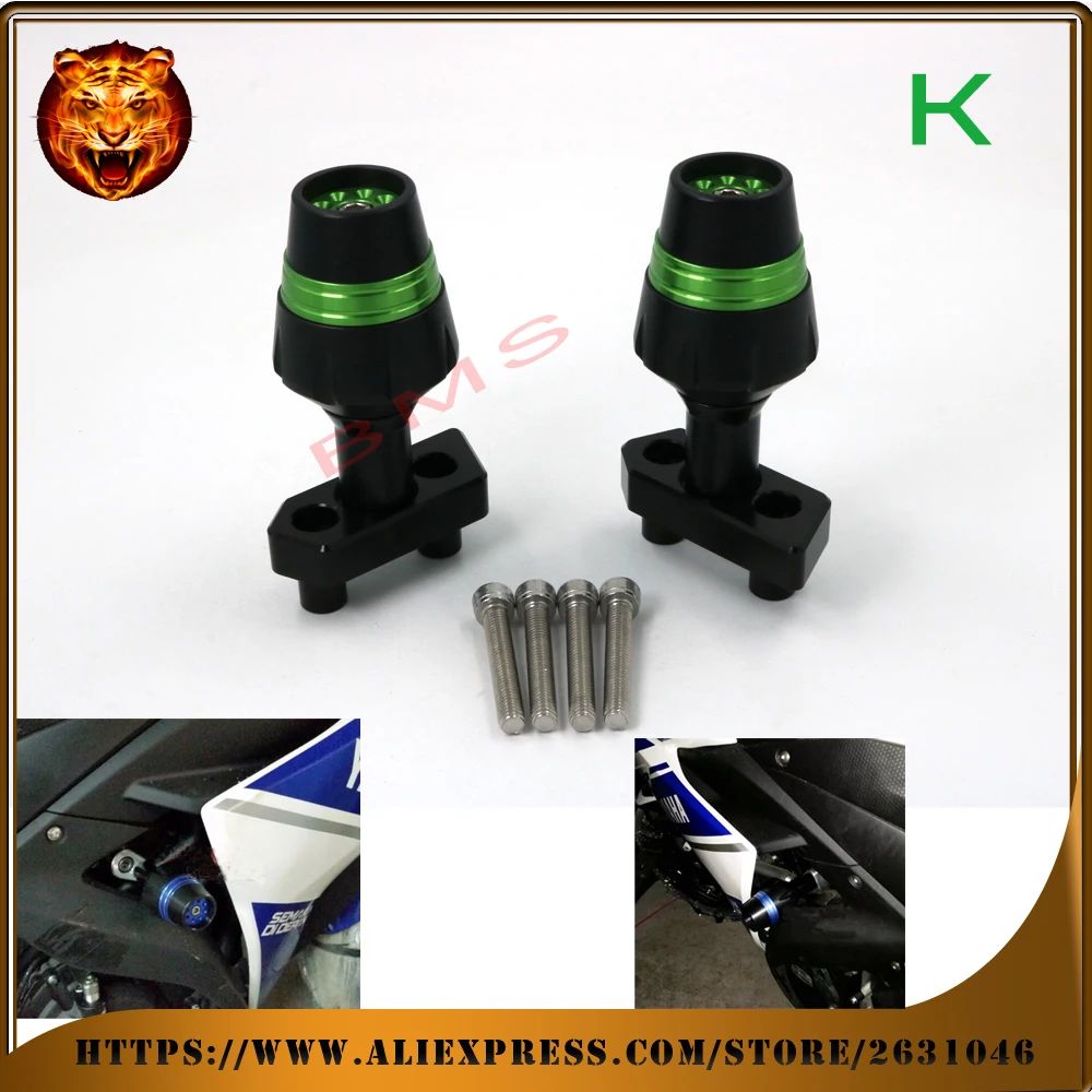 

Motorcycle Accessories Frame Slider Protector Falling Protection Crash Bobbins For KAWASAKI Z800 12 13 14 15 2016 free shipping