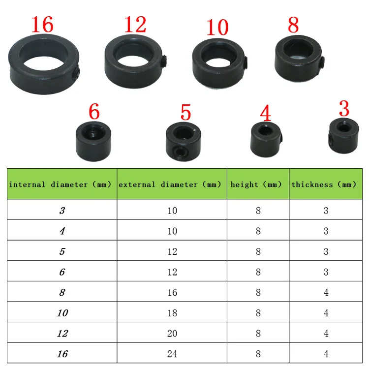 8 шт. сверло глубина Стоп Воротник Сплит кольцо сверла для работы по дереву зажимное устройство позиционер отверстие сверлильный пресс воротники+ 1 шт. гаечный ключ