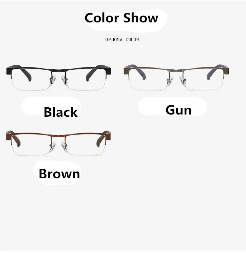 Higodoy, металлические очки для чтения, для мужчин и женщин, очки по рецепту, прозрачные линзы, дальнозоркость+ 1,0