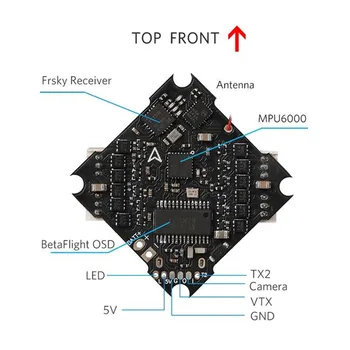 

CRAZY FROG F4 AIO Tiny Frog 2S 5A ESC Integrated Board Flight Controller STM32F411CEU6 Bult-in Frsky Receiver